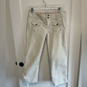 (Sold)ivory corduroy y2k vintage capris